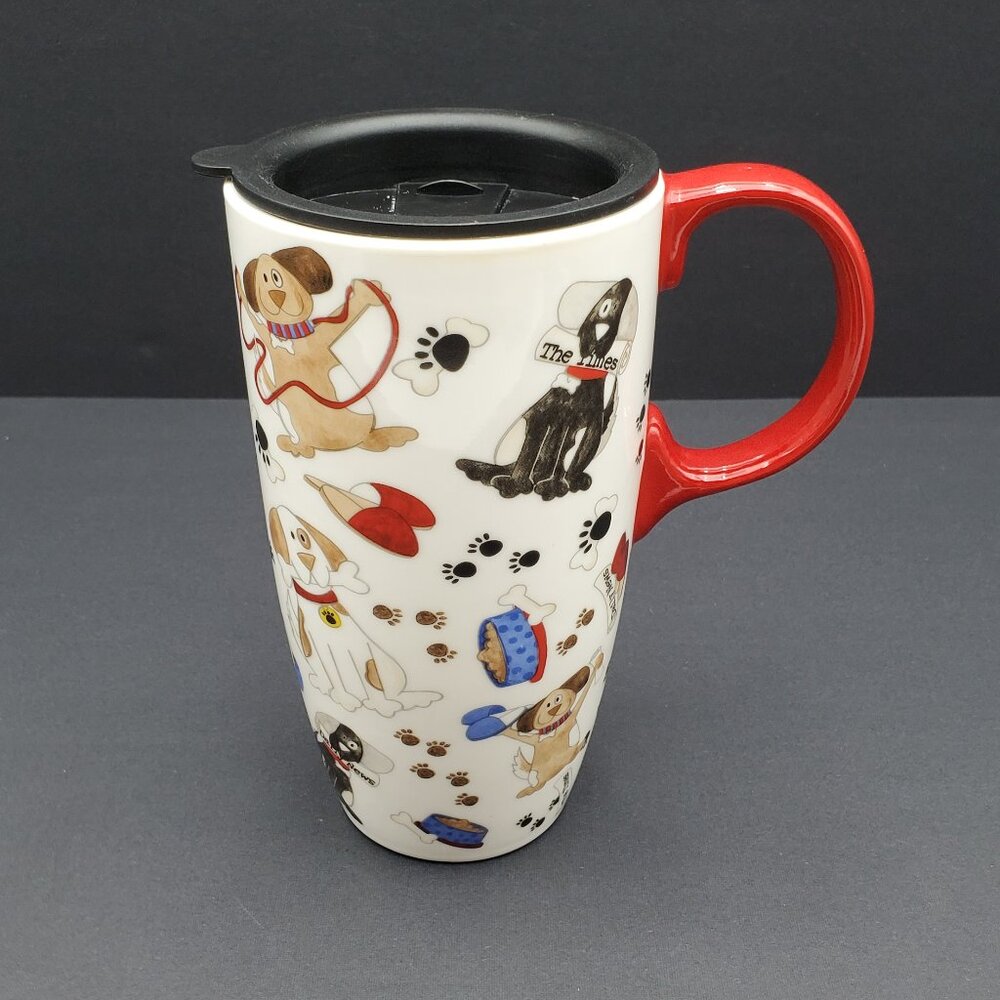 Cypress Home Dog Travel Mug Cypress Tara Reed Puppy Latte Tall Coffee Mug